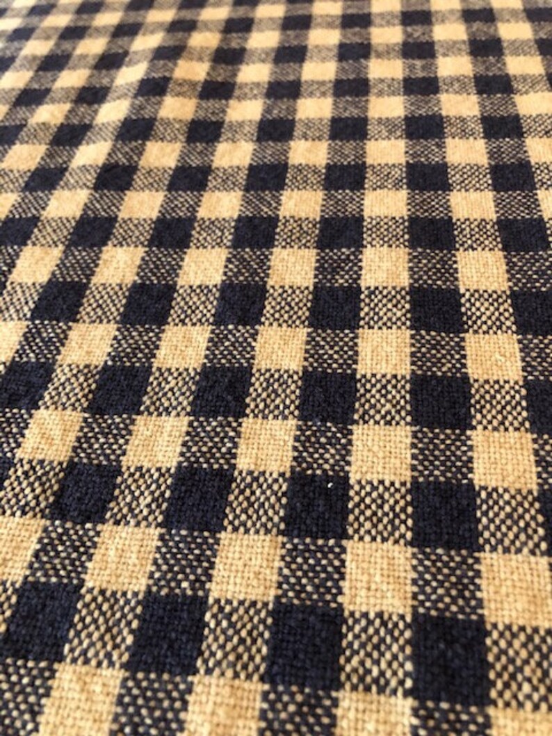 Vintage Blue and White Check Table Runner 39 Long X Etsy