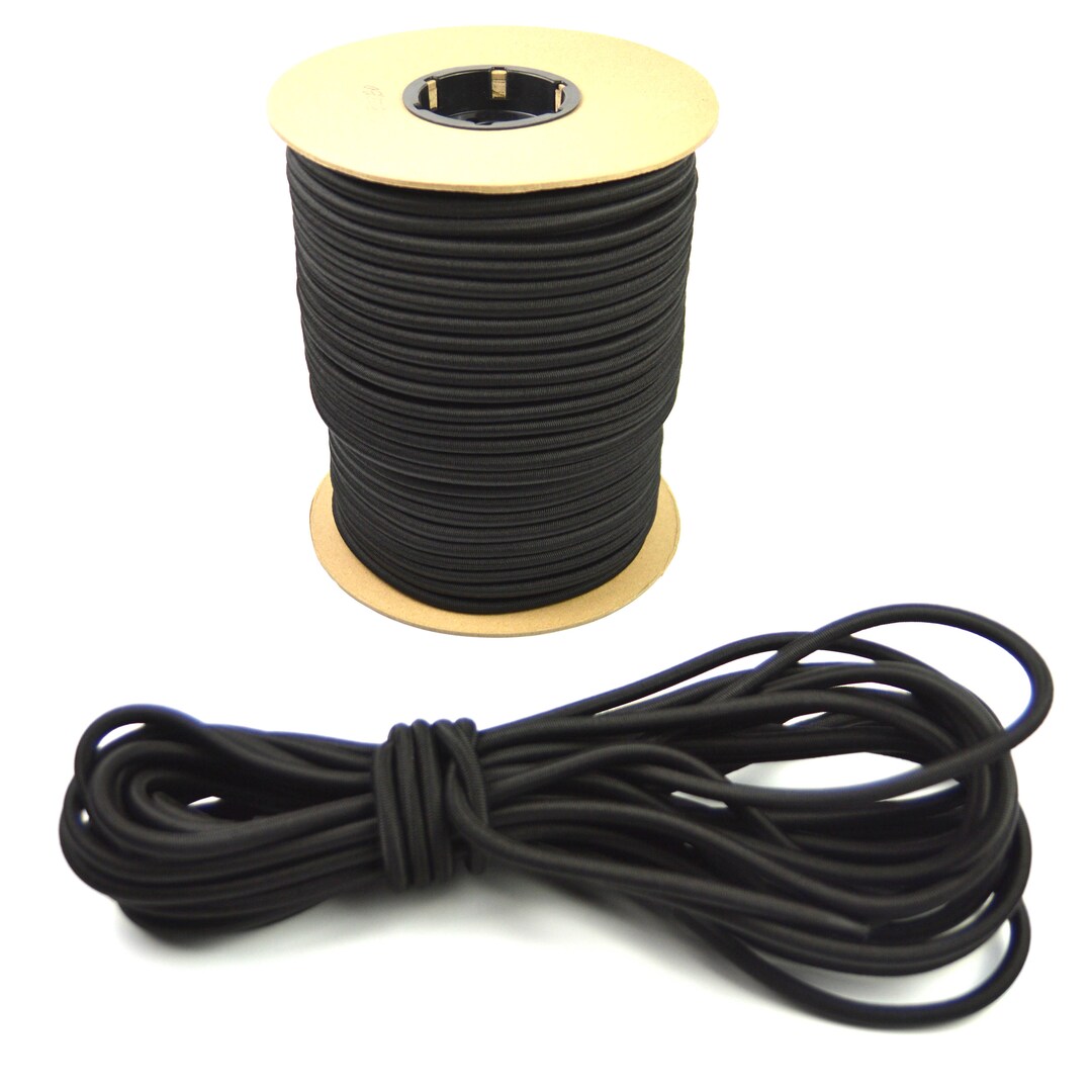 50ft 3/8 Black Bungee Cord Marine Grade Heavy Duty Shock Etsy