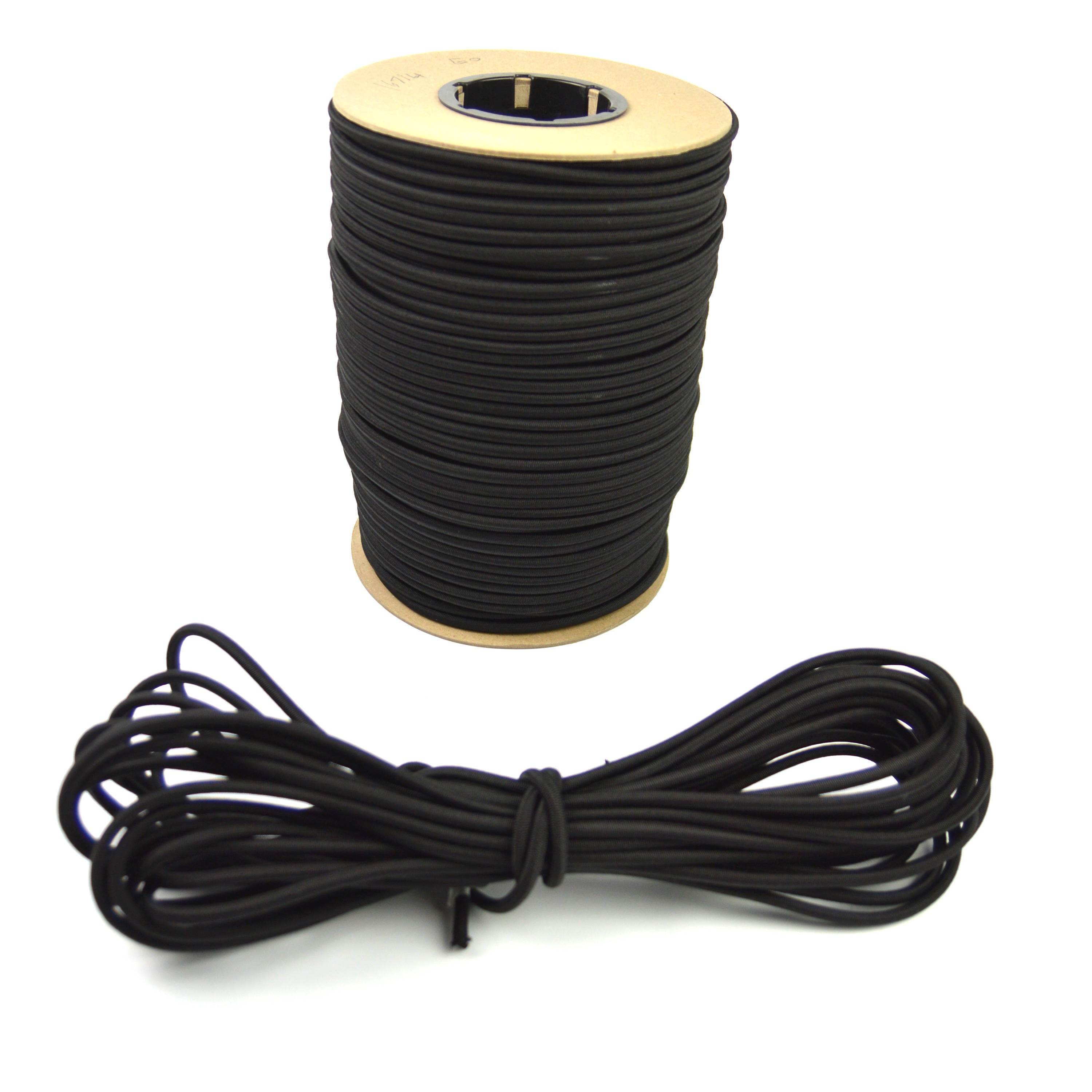 250ft 5/32 Black Bungee Cord Marine Grade Heavy Duty Shock Rope  Bungee-5/32-250ft-Black