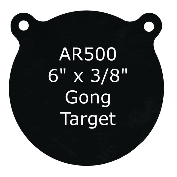 6 X 3 8 Thick Ar500 Steel Targets Gong Style Etsy