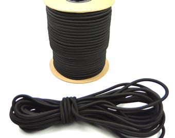 30ft 3/8" Black Bungee Cord Marine Grade Heavy Duty Shock Rope Tie Down Stretch for sale online 