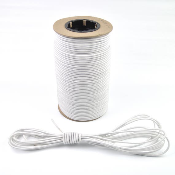 100ft 3/16 White Bungee Cord Marine Grade Heavy Duty Shock Rope Tie Down Stretch 