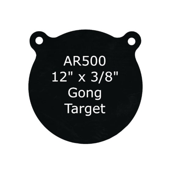 12" Metal Rifle/Pistol Range Gong Details about   AR500 3/8" Steel Shooting Target 