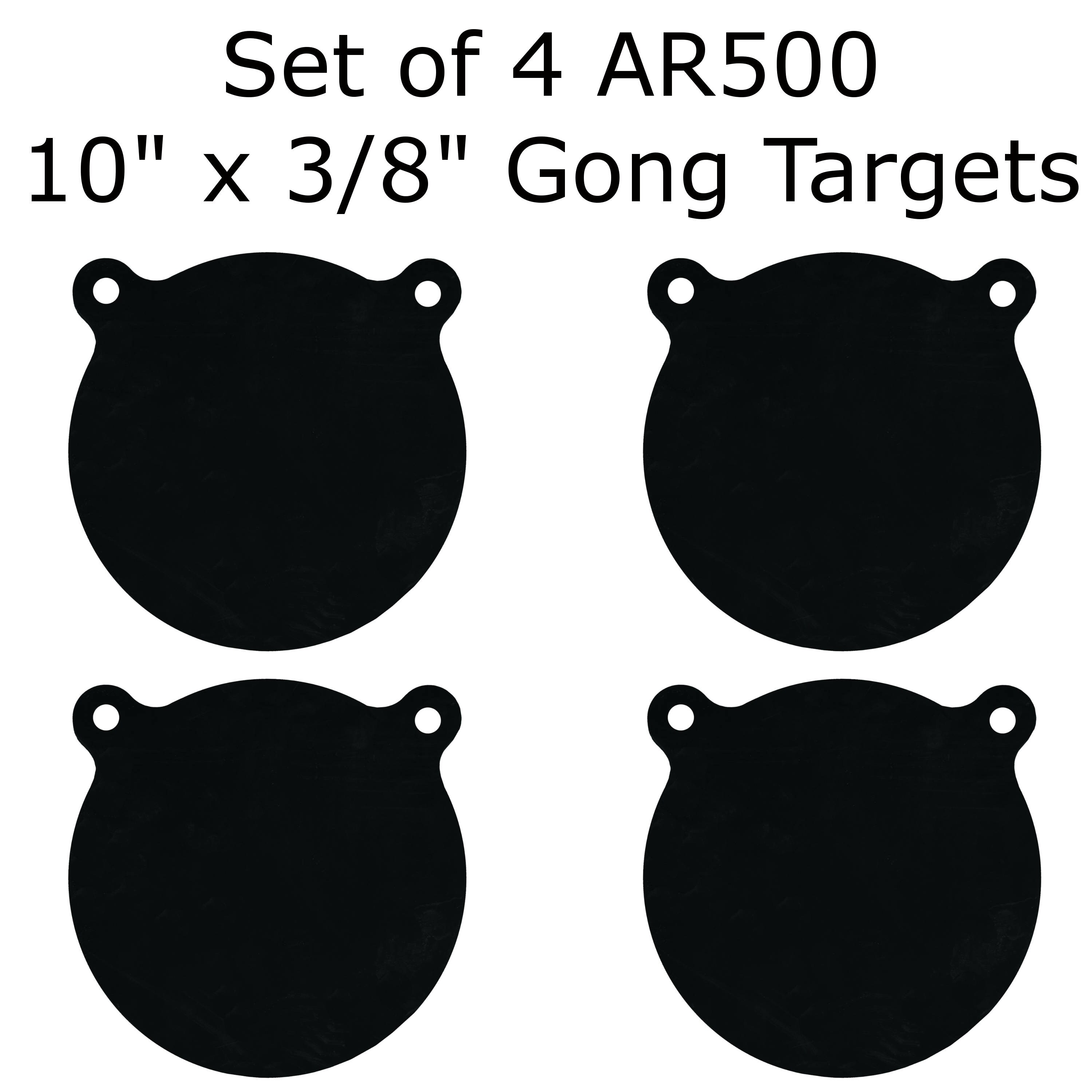 16" Painted Black Shooting Practice Range M AR500 Steel Target Gong 3/8" x 6" 