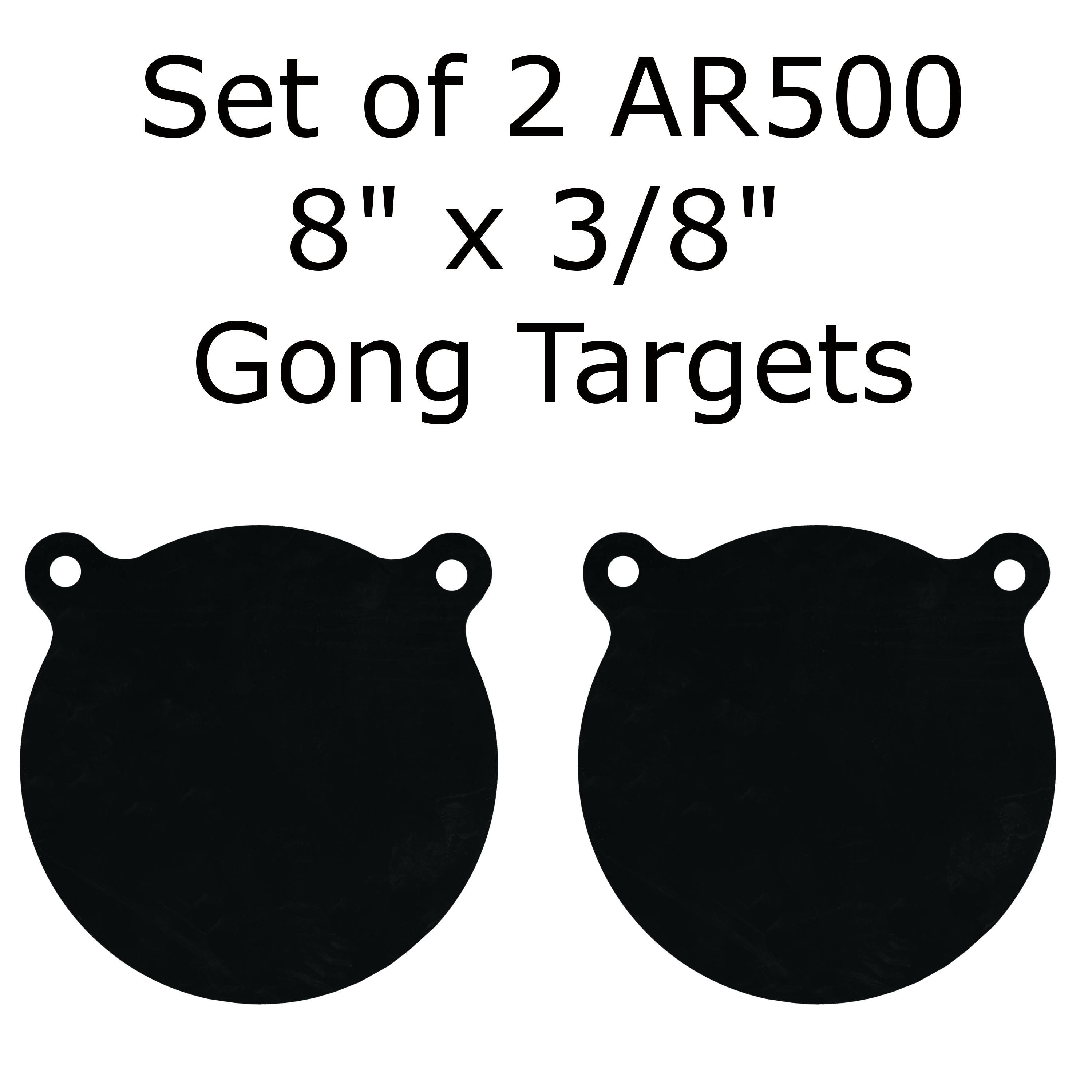 Gong Target 3//8/" Thick Steel 3//8/" x 8/" AR500 Steel Target AR