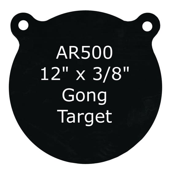 Four AR500 Steel Circle 8/" x 3//8/" Thick Target Shooting Practice Painted Black
