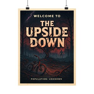 Displate Limited Edition Stranger Things - The Upside Down - Métal Multicolore - Neuf