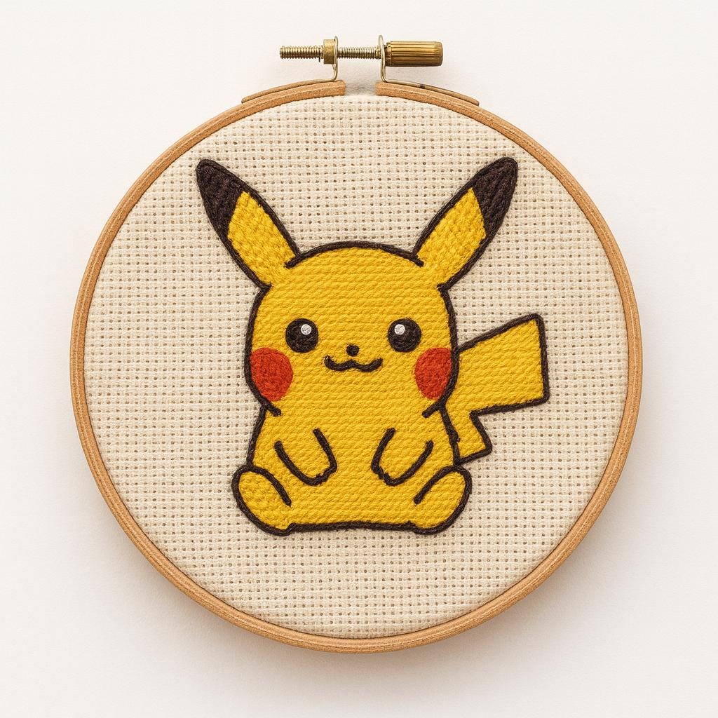 Pikachu cross stitch - Etsy 日本