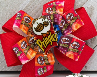 Potato Chip Cans Bow: Handmade Resin Center, 5-Inch