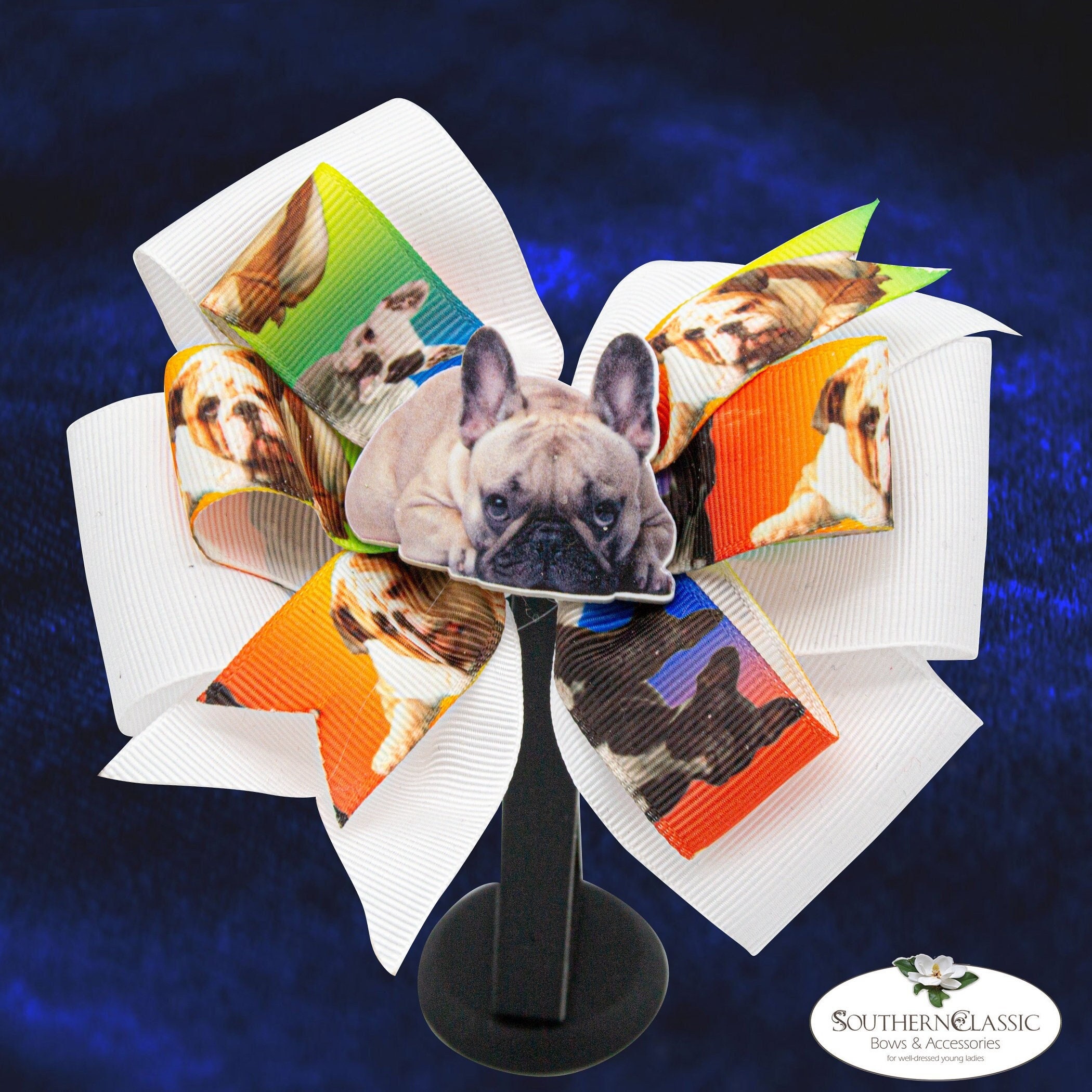 French Bulldog Hair Bows - Etsy