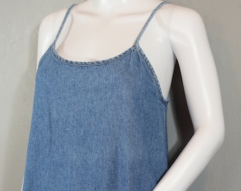Vintage Denim Dress Spaghetti Strap Slip Dress