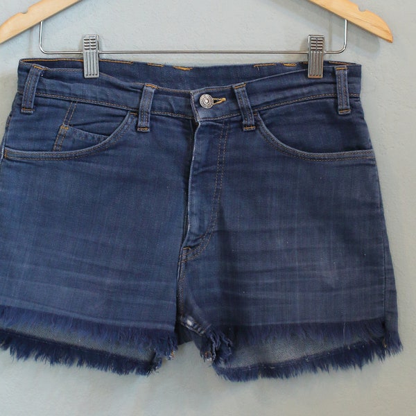 Vintage 70s Levi Shorts/waist 30-32 inches/cut off shorts Big E