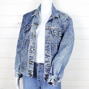 GUESS DENIM JACKET| 80&#39;s, acid wash, size small-xs, trucker jacket, vintage Georges Marciano