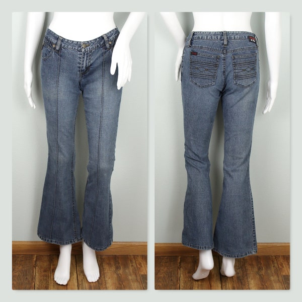 Y2K LOW RISE Flares/waist 27-28.5 inches /Mudd jeans, vintage size 1 or small xs