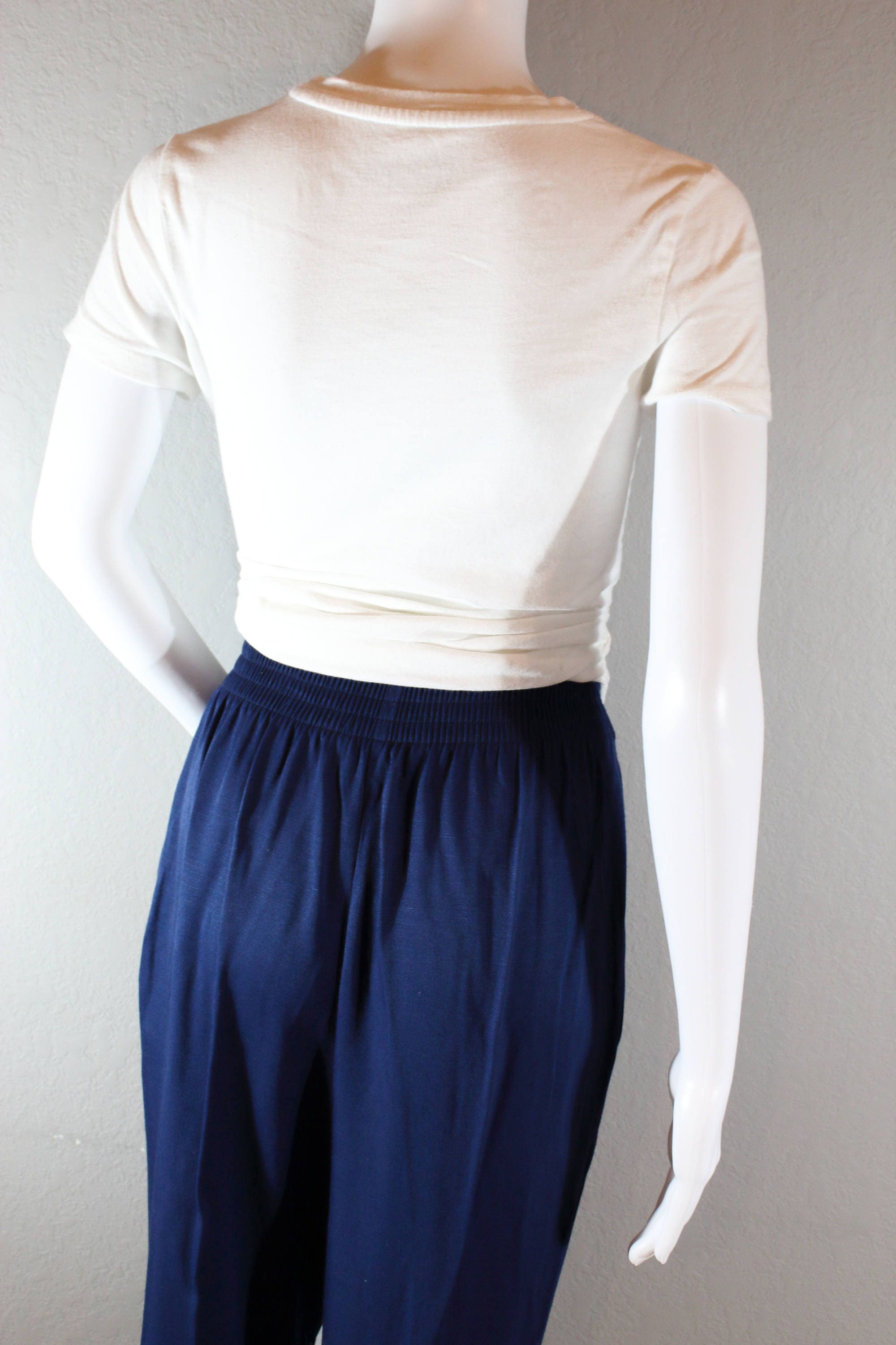 80's Stirrup Dress Pants/waist 2526/ Navy Blue Etsy