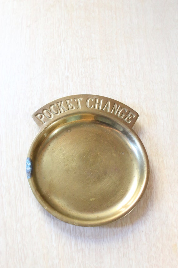 MidCentury Brass Coin Dish Tray