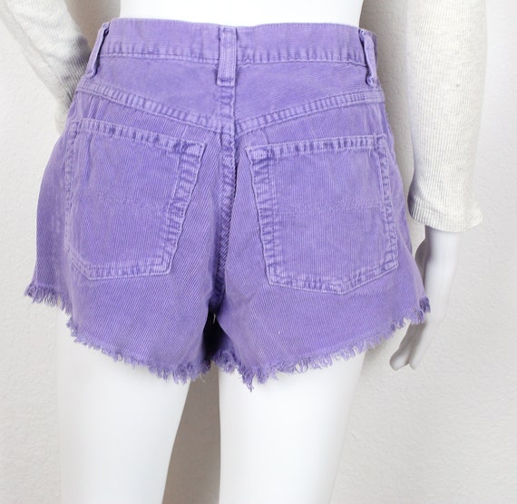 CORDUROY SHORTS/waist 27-28 inches/ PURPLE vintag… - image 4