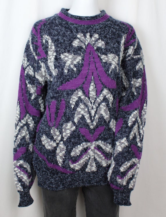 Vintage Sweater, hipster sweater, abstract oversiz