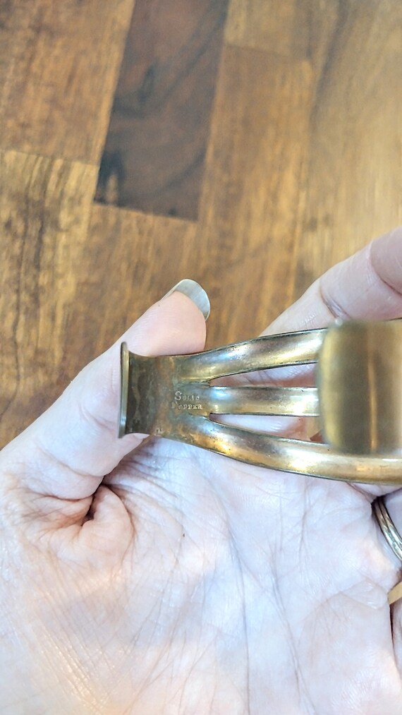 VINTAGE SOLID COPPER Bangle 3 strand - image 2