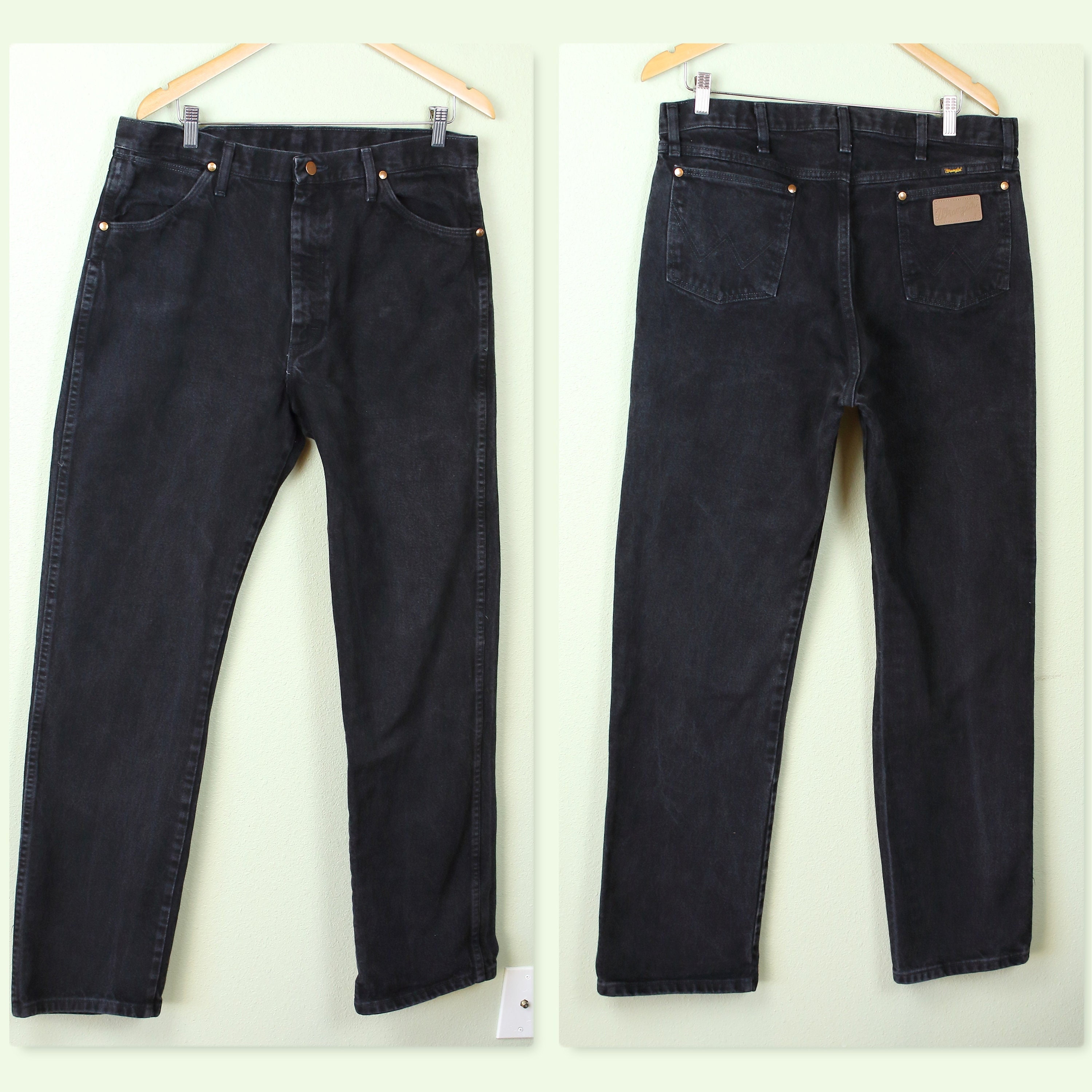 BLACK WRANGLERS waist 36-37 Inches 