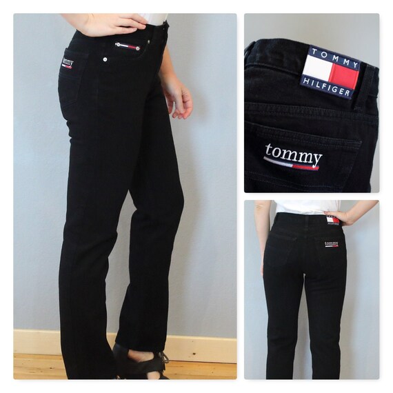 TOMMY HILFIGER jeans /waist 30-31 inch/ black str… - image 1