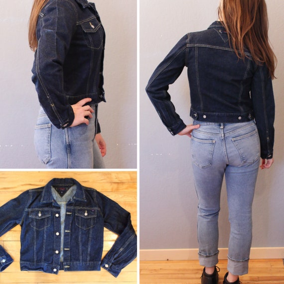 tommy hilfiger cropped denim jacket