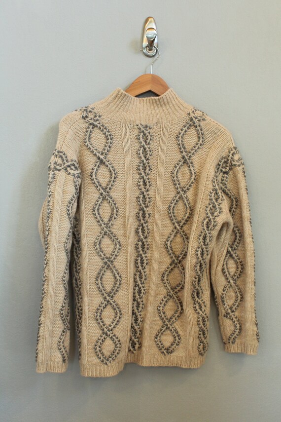 FISHERMENS SWEATER | oatmeal, cable knit, wool ble
