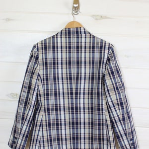 VINTAGE PLAID BLAZER 70s, 60s, clueless, womens, cotton image 4