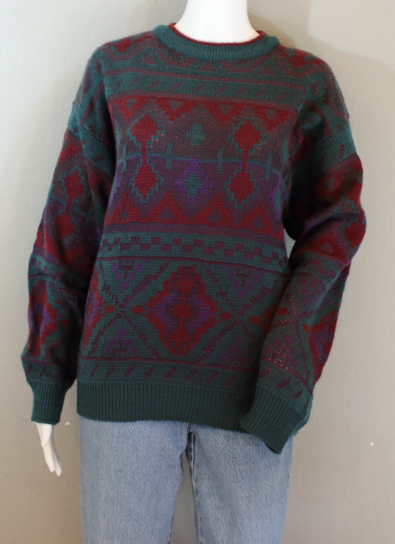 80s Hipster Sweater Oversized Sweater Grandpa Sweater | Etsy