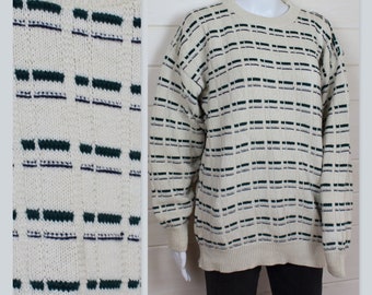 COTTON SWEATER | vintage, marled, oversized, USA made, hipster, 80s, 90s