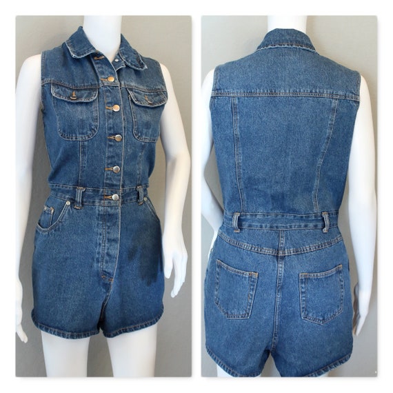 denim romper playsuit