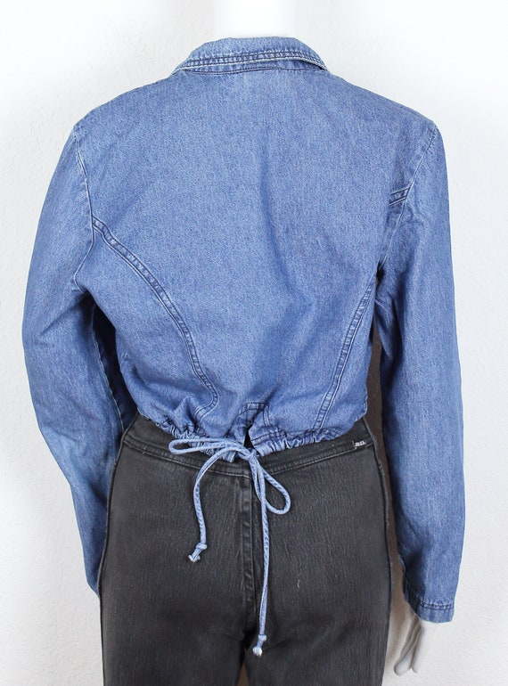 CROPPED DENIM JACKET lightweight, velvet trip, 90s - image 5