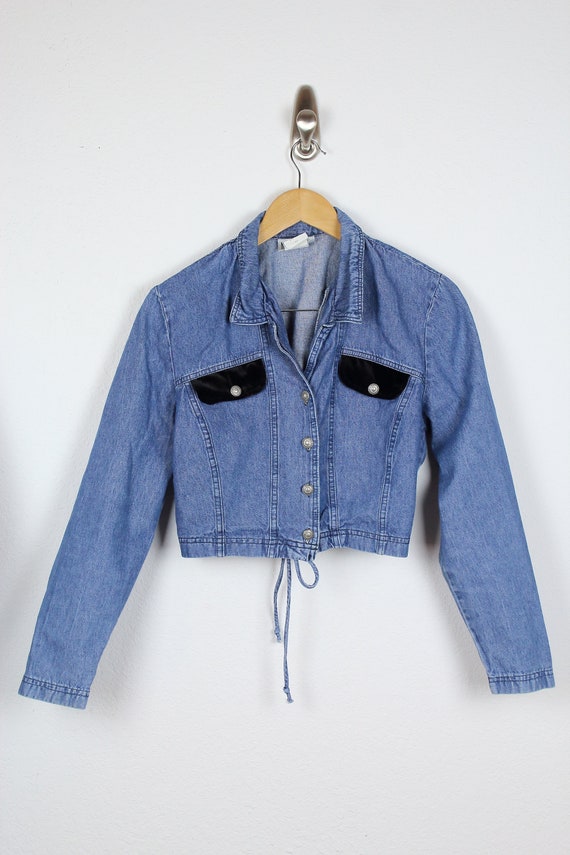 CROPPED DENIM JACKET lightweight, velvet trip, 90s