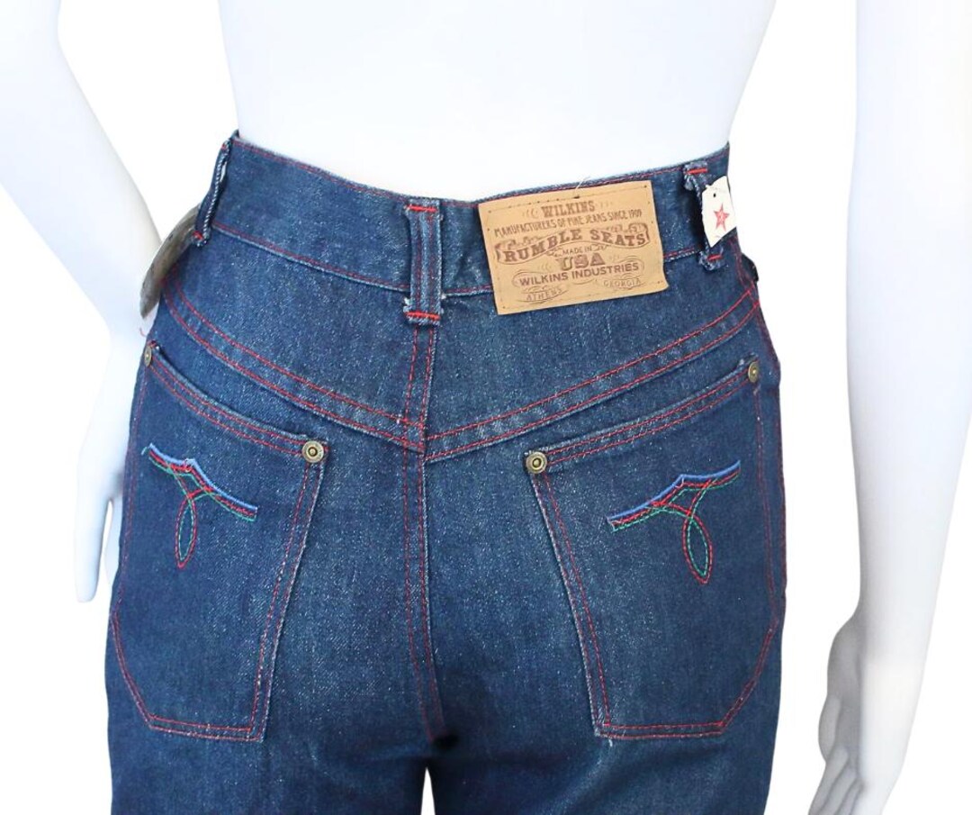 DEADSTOCK 70s Jeans/waist 25-26 Inches / Rumble Seat Straight Leg