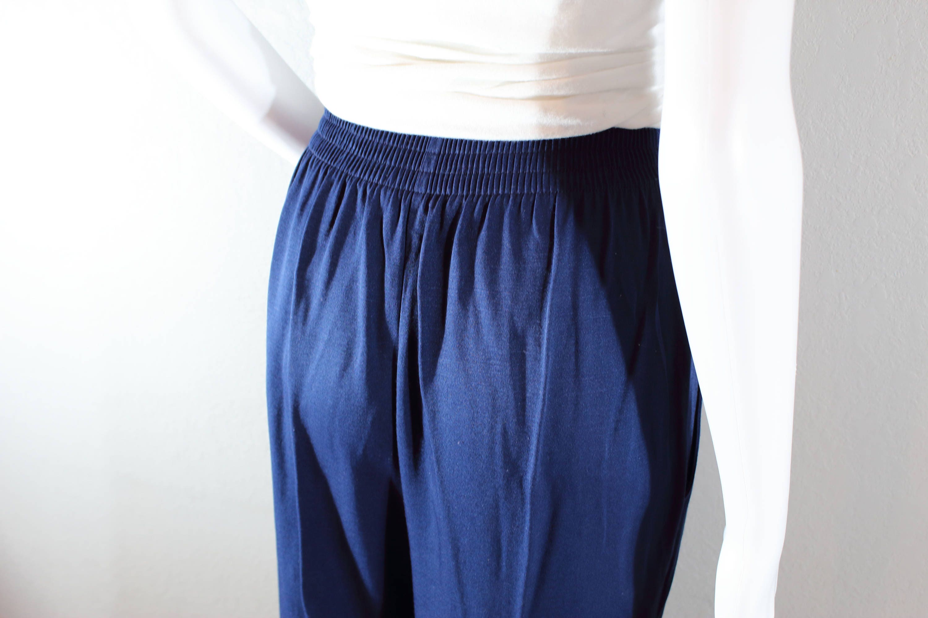 80's Stirrup Dress Pants/waist 2526/ Navy Blue Etsy