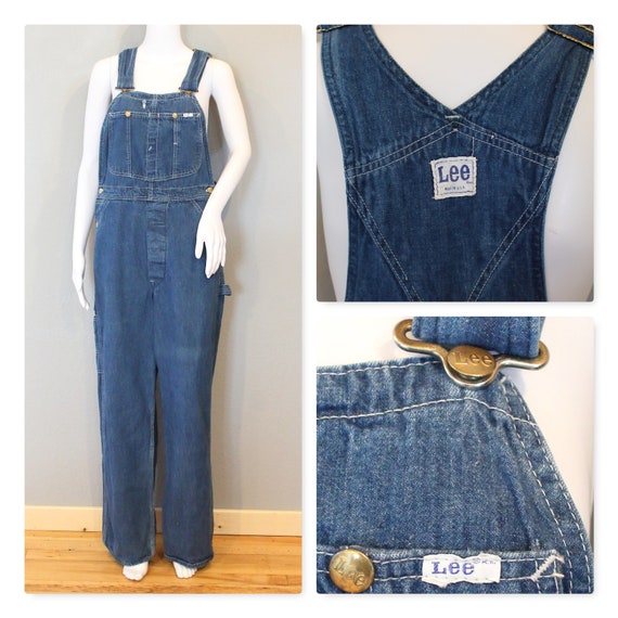 Lee Union Made Overalls/Lee Jeans 1970s denim over