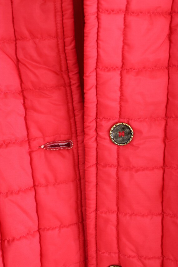 70's VINTAGE QUILTED JACKET | vintage red puffer … - image 6