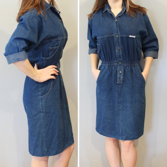 80's denim dress