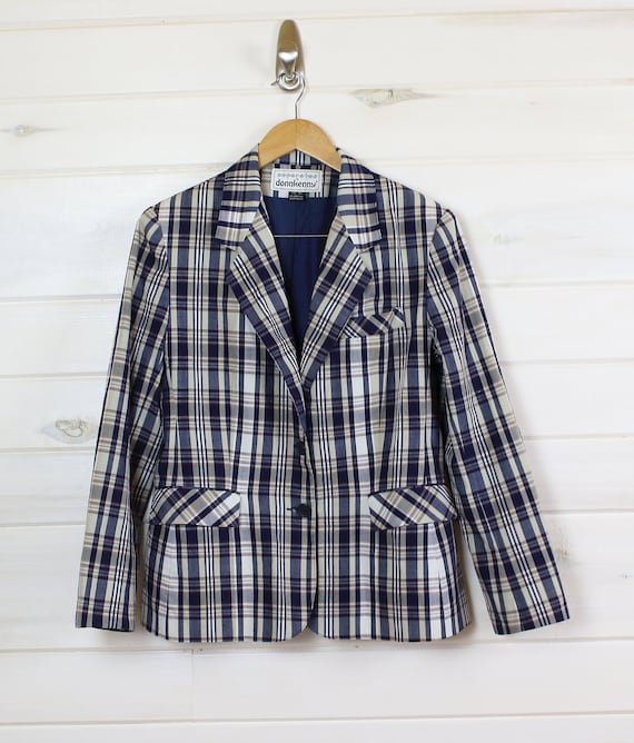 VINTAGE PLAID BLAZER|  70s, 60s, clueless, womens… - image 1