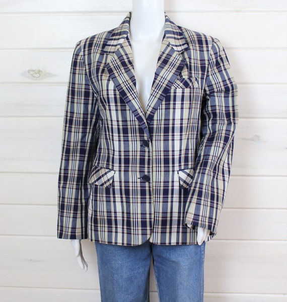 VINTAGE PLAID BLAZER|  70s, 60s, clueless, womens… - image 2