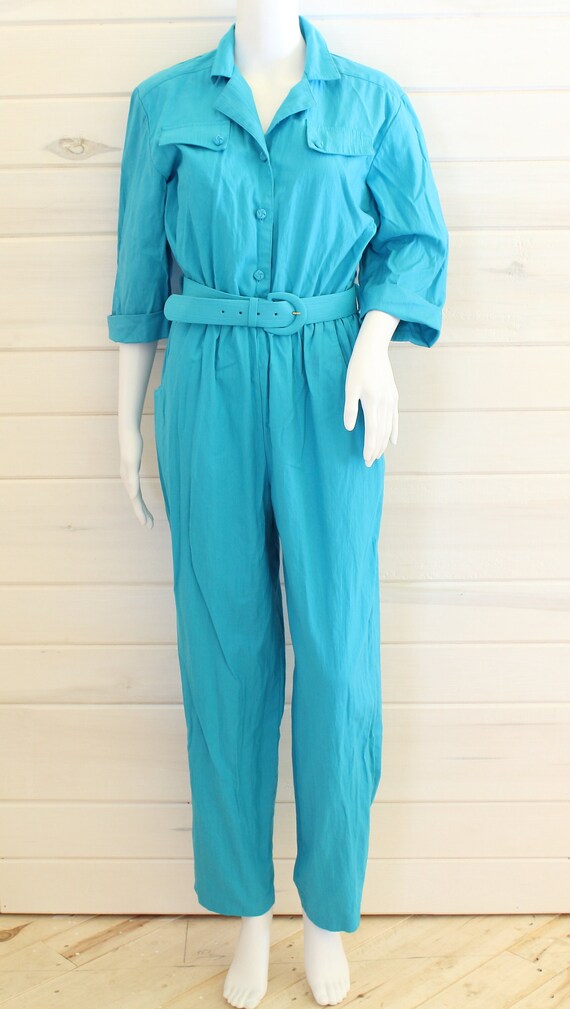 vintage blue cotton jumpsuit Gem