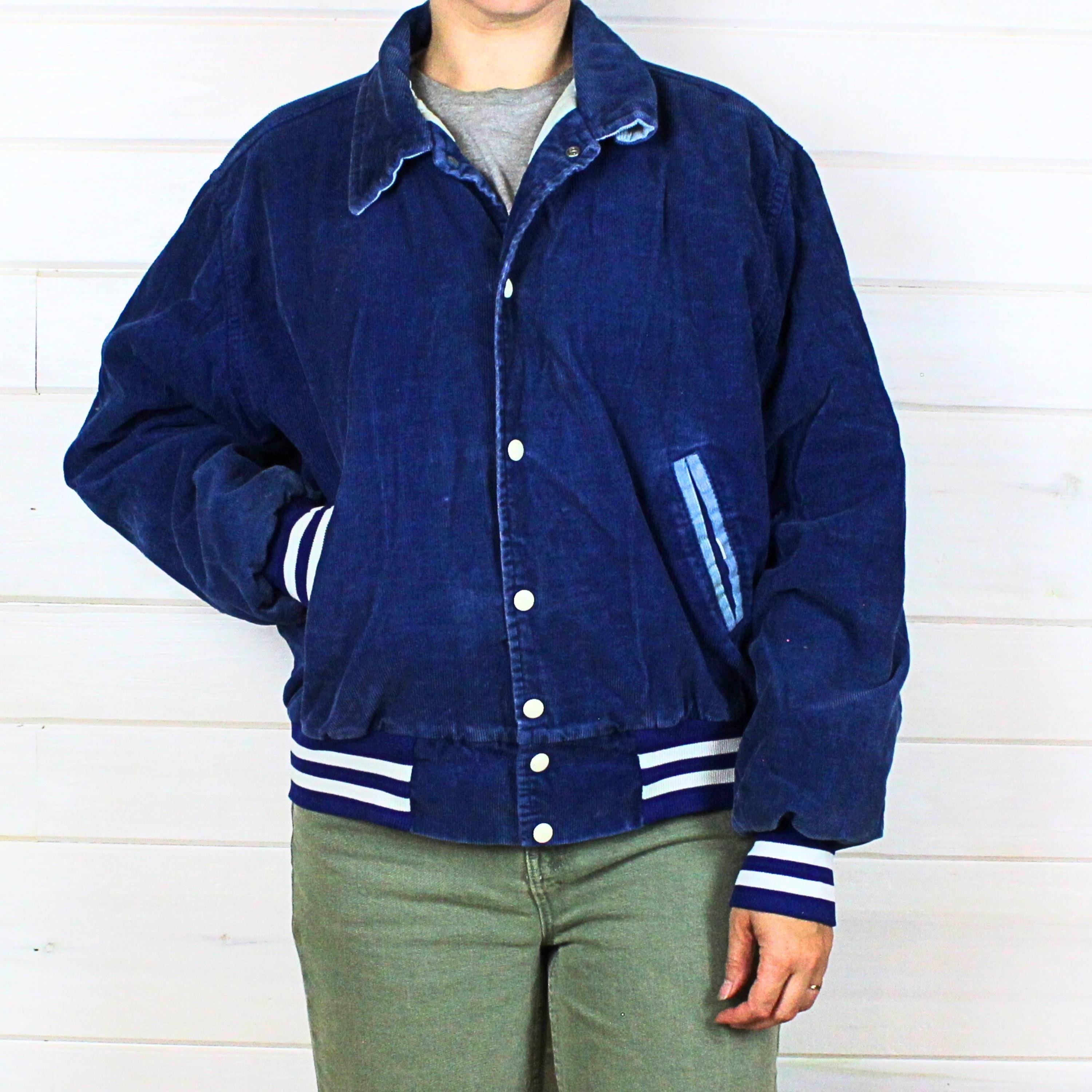 ジャケット・アウター 70s corduroy varsity jacket CORDUROY VARSITY JACKET | Vintage Blue and White Roseau West