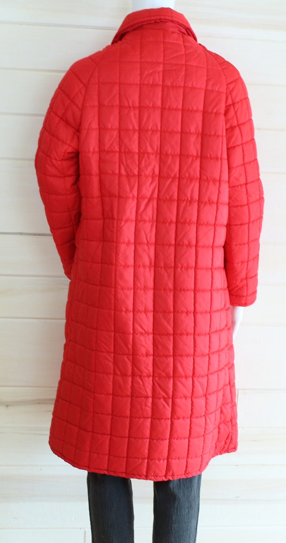 70's VINTAGE QUILTED JACKET | vintage red puffer … - image 4