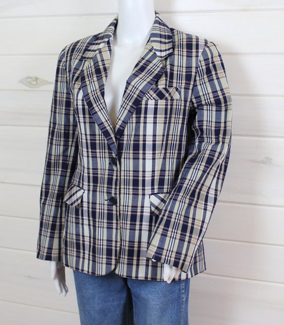 VINTAGE PLAID BLAZER|  70s, 60s, clueless, womens… - image 3