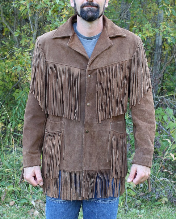 SCHOTT SUEDE 60's-70's FRINGE Jacket brown vintage