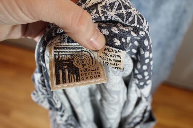 Vintage Hawaiian Shirt celestial black and white sun and turtles