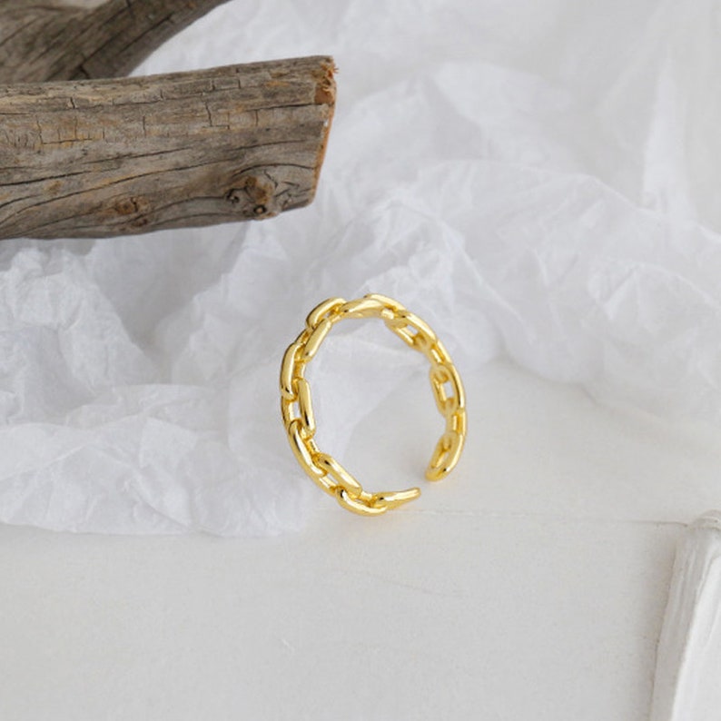 Dainty Ring Chainring Ring Gift Ring for Women Midi Ring Minimalist Ring Statement Ring Loop Ring Knuckle Ring Sterling Silver Ring