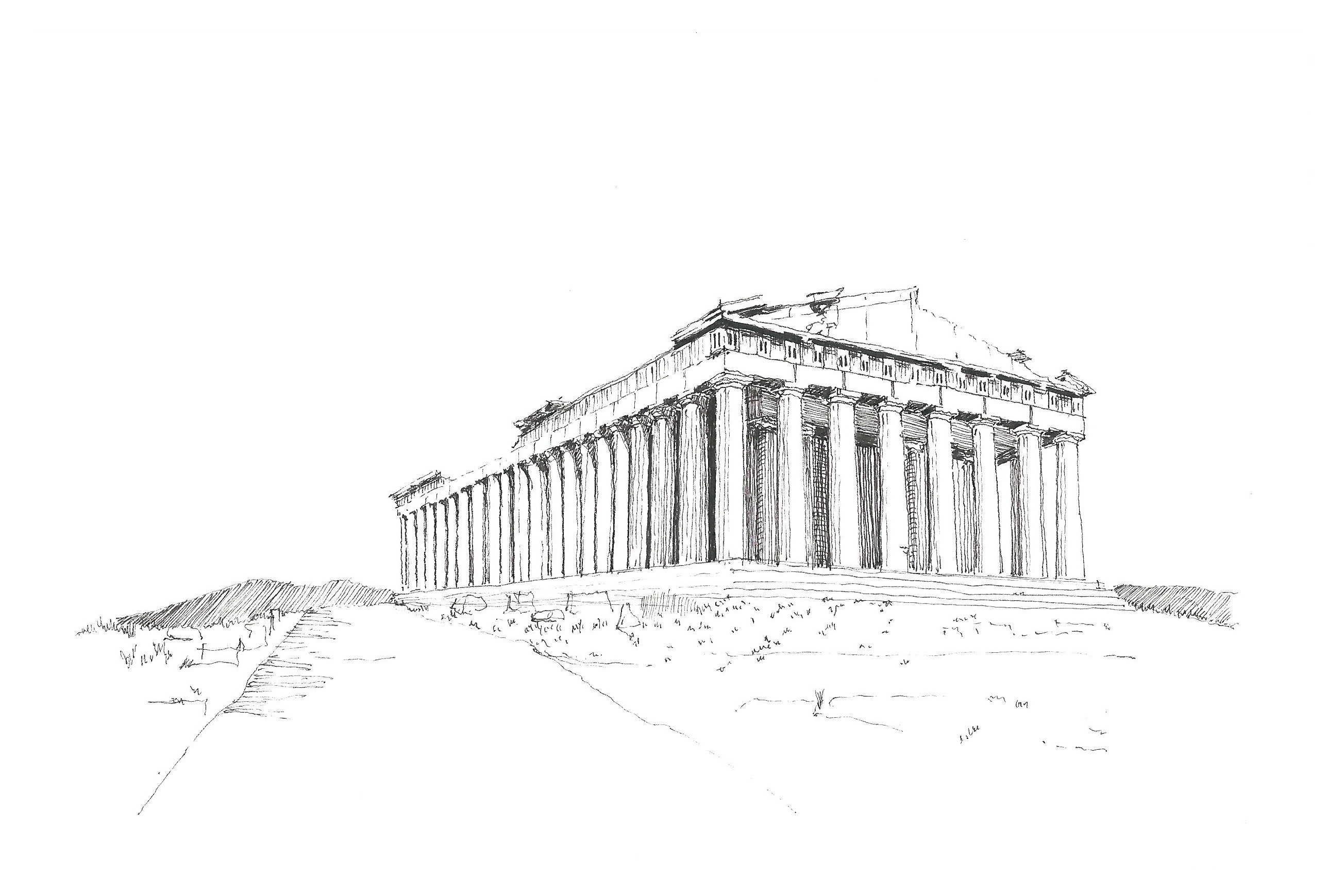 Artists impression of the Acropolis of Athens in ancient #24897439