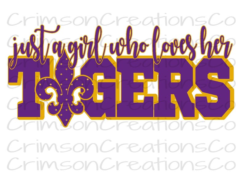 Sublimation Transfer Ready to press LSU Tigers themed | Etsy