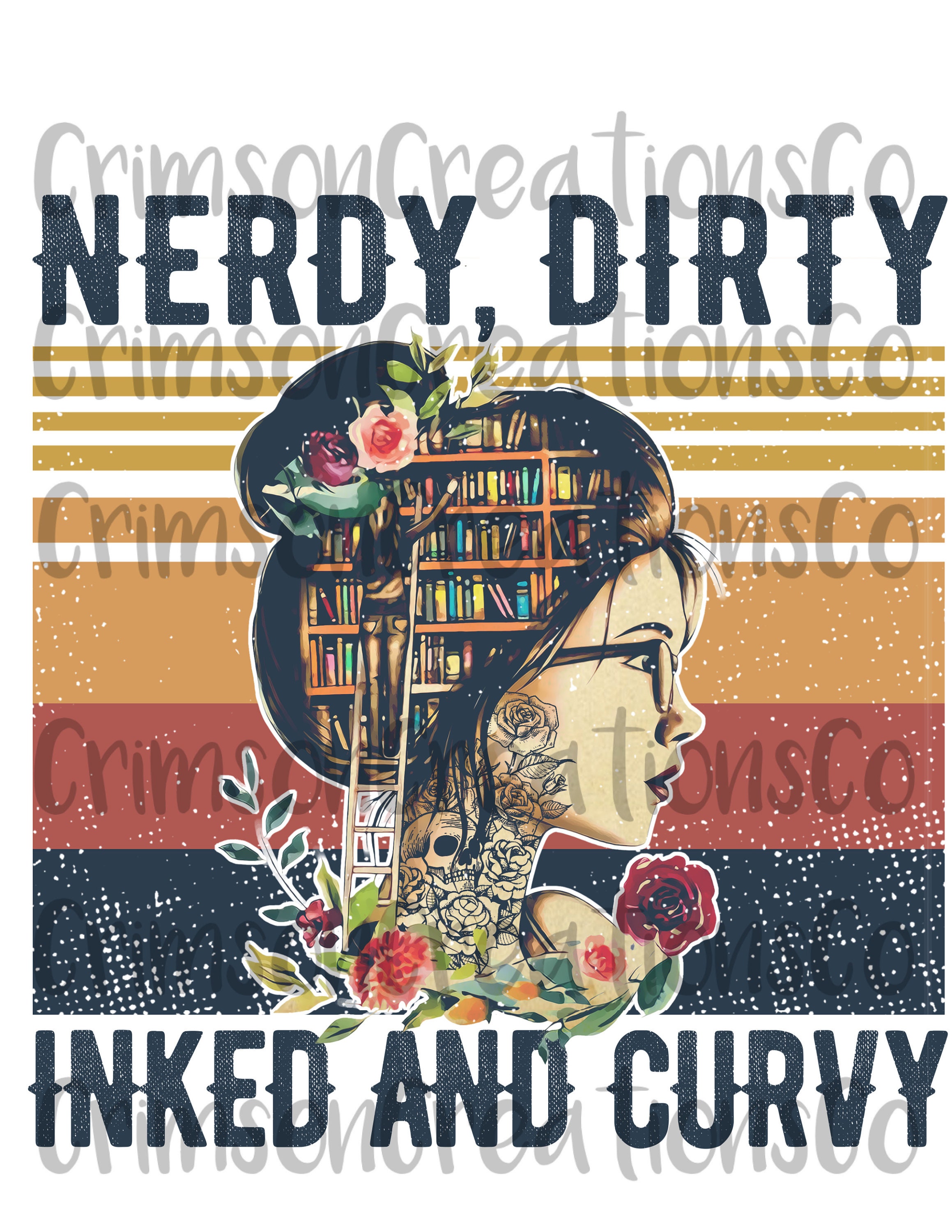 Nerdy Dirty Inked and Curvy ready to press sublimation transfer funny –  SubZero Sublimations